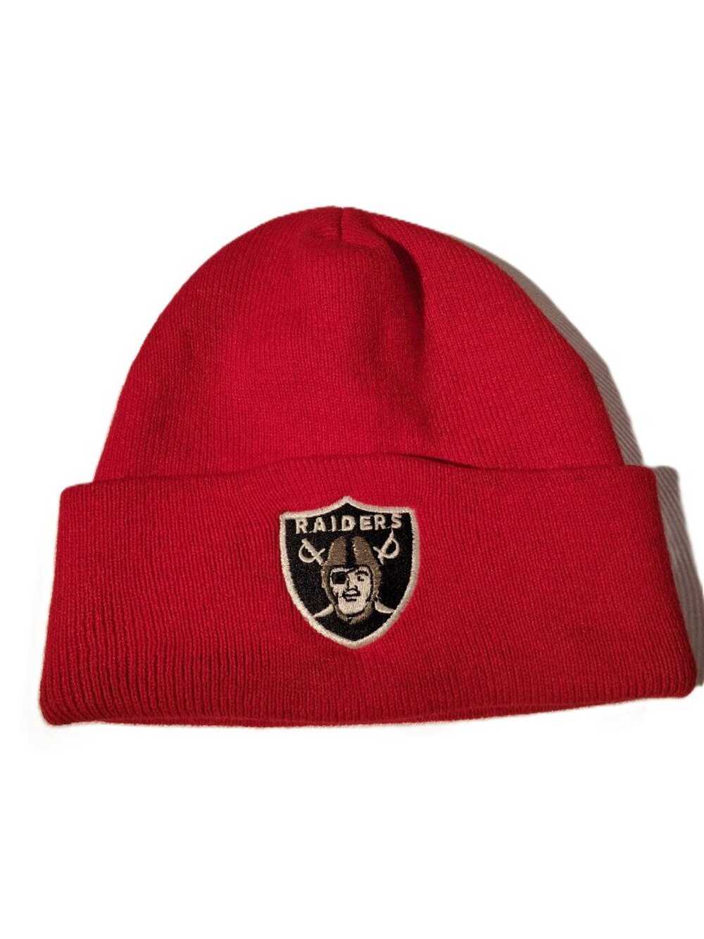 VTG 1990s Los Angeles Raiders Logo Athletic Beanie Red Made in USA NFL EXC